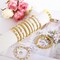 Spacer Beads for Jewelry Making, 2500Pcs Gold Round Beads for Bracelets, 4mm 6mm 8mm Spacer Loose Ball Bead Star Pearls Letter Bead for DIY Bracelet Jewelry Making Craft